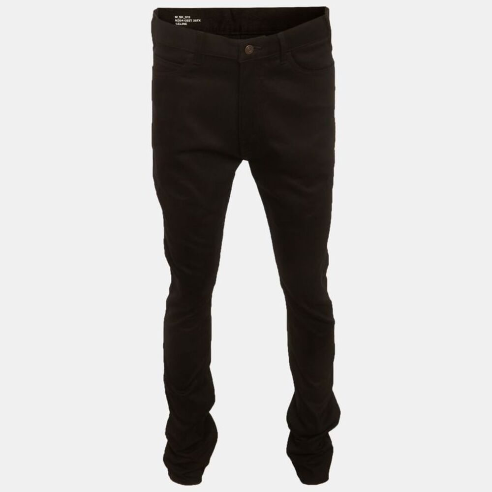 Celine Black Denim Straight Leg Jeans L/waist 37"